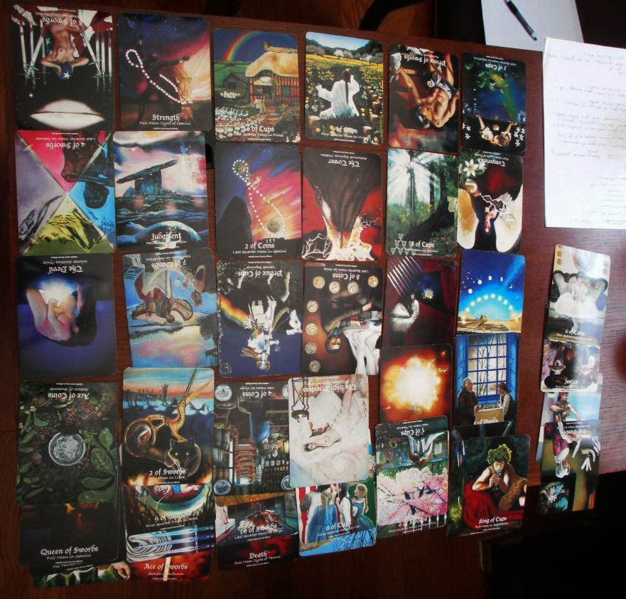 Birthday tarot spread from Julie Cuchia-Watts